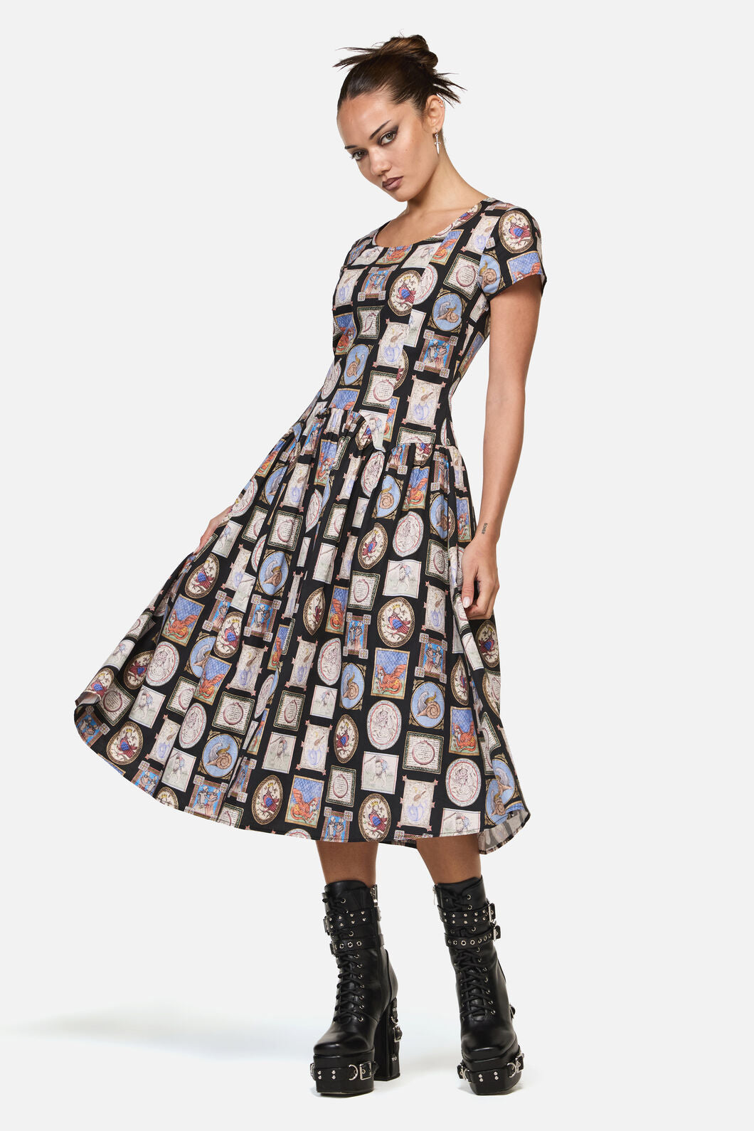 Cloister Goth Midi Dress