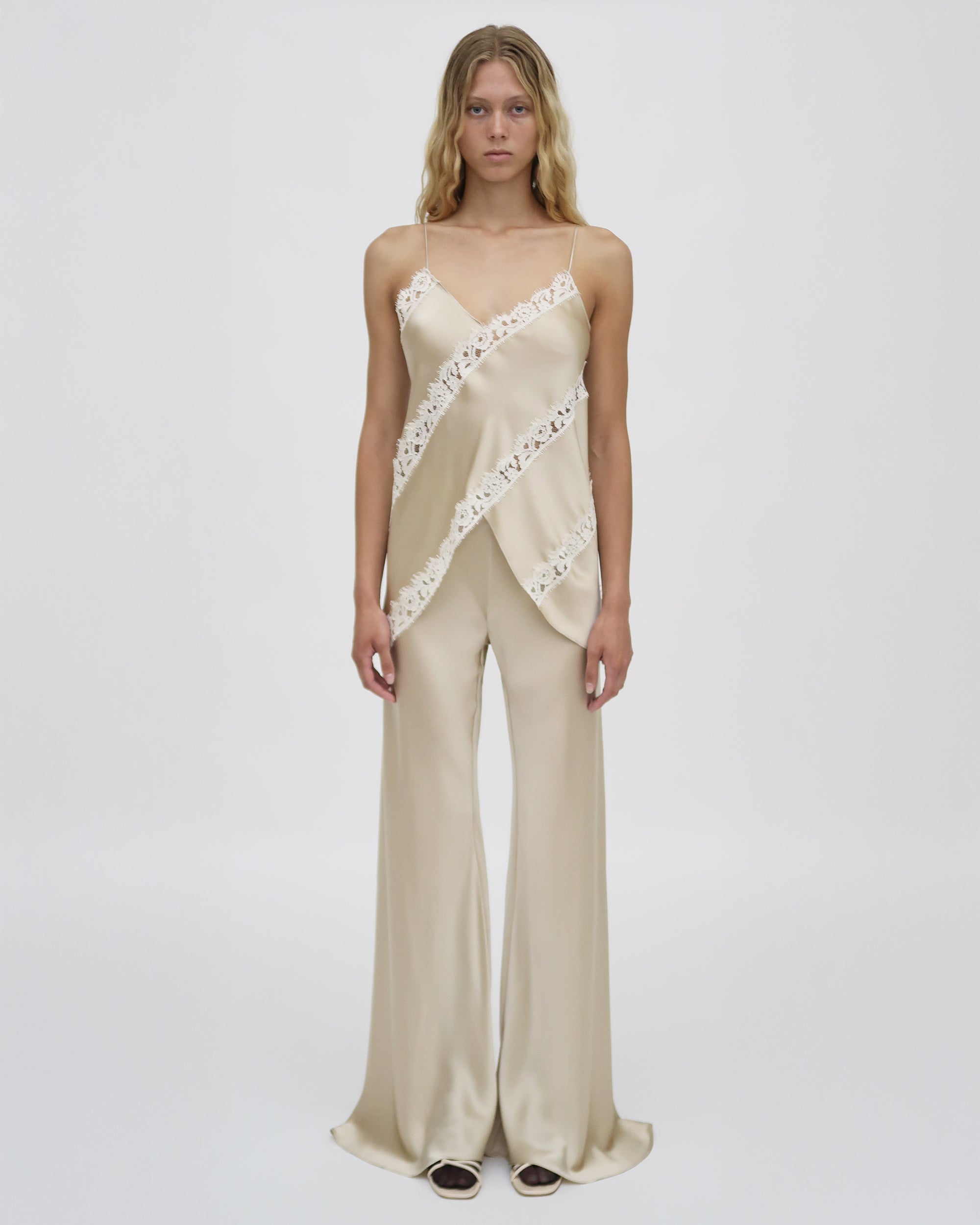BIAS CUT WIDE LEG PANT